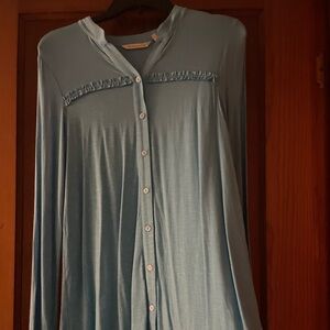 Soft Surroundings Blue Button-Down Tunic